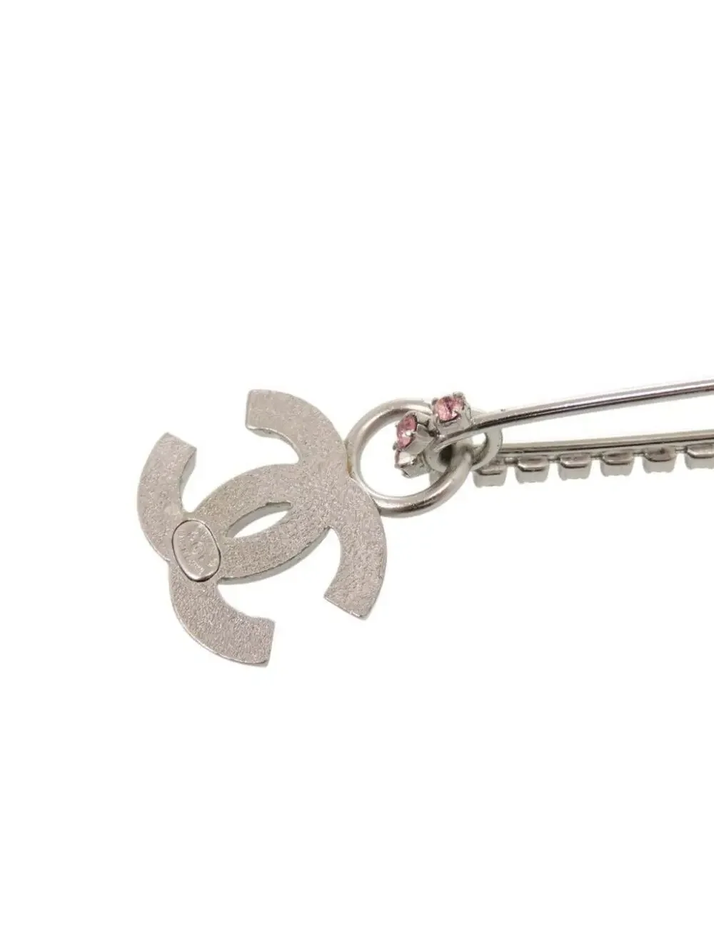 Chanel Cc Logo Brooch Silver-Tone Metal #343238C66B